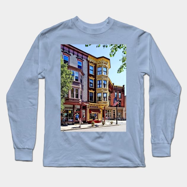 Jim Thorpe PA - Shops Along Broadway Long Sleeve T-Shirt by SusanSavad